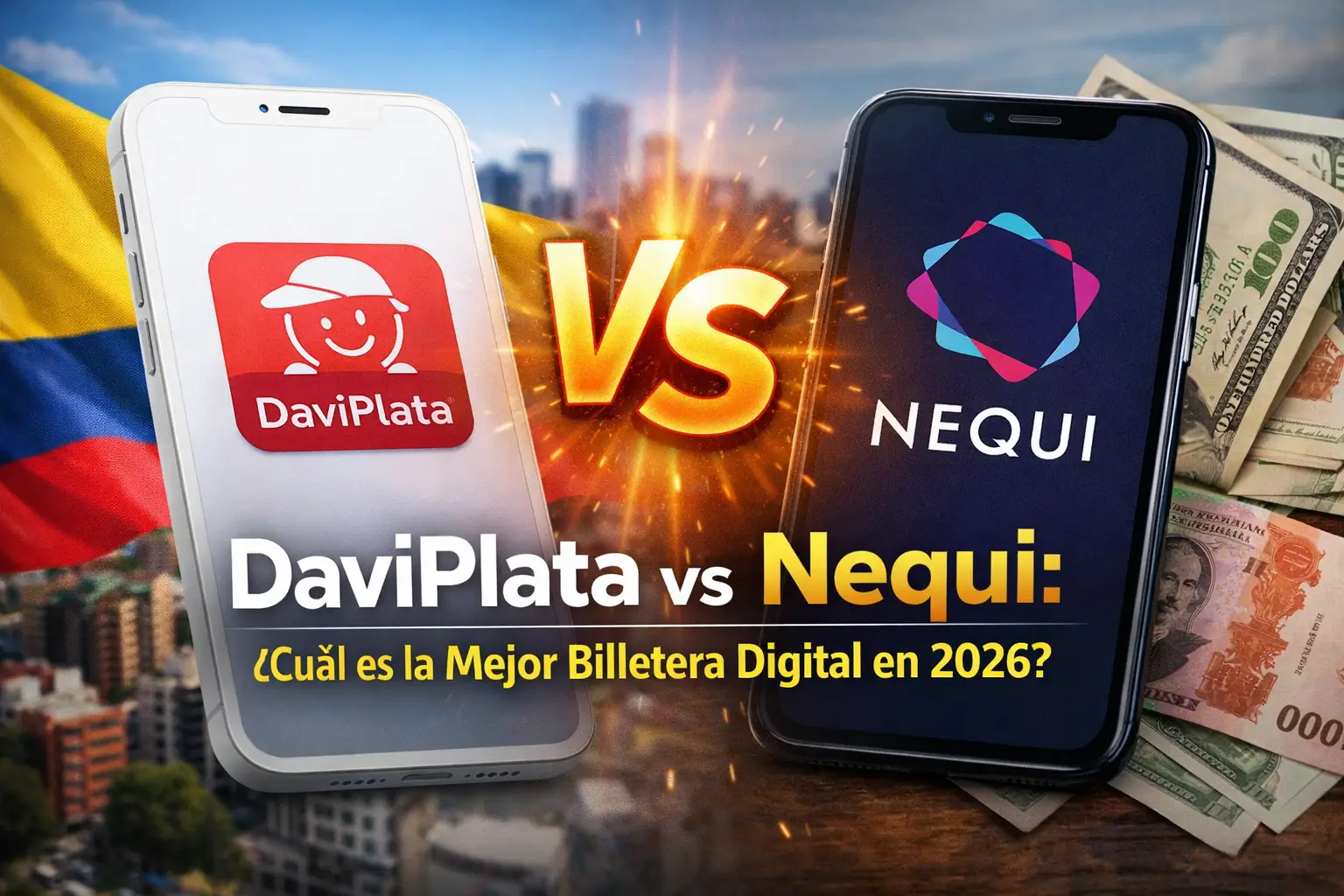 Daviplata e Nequi em comparação de carteiras digitais 2026
