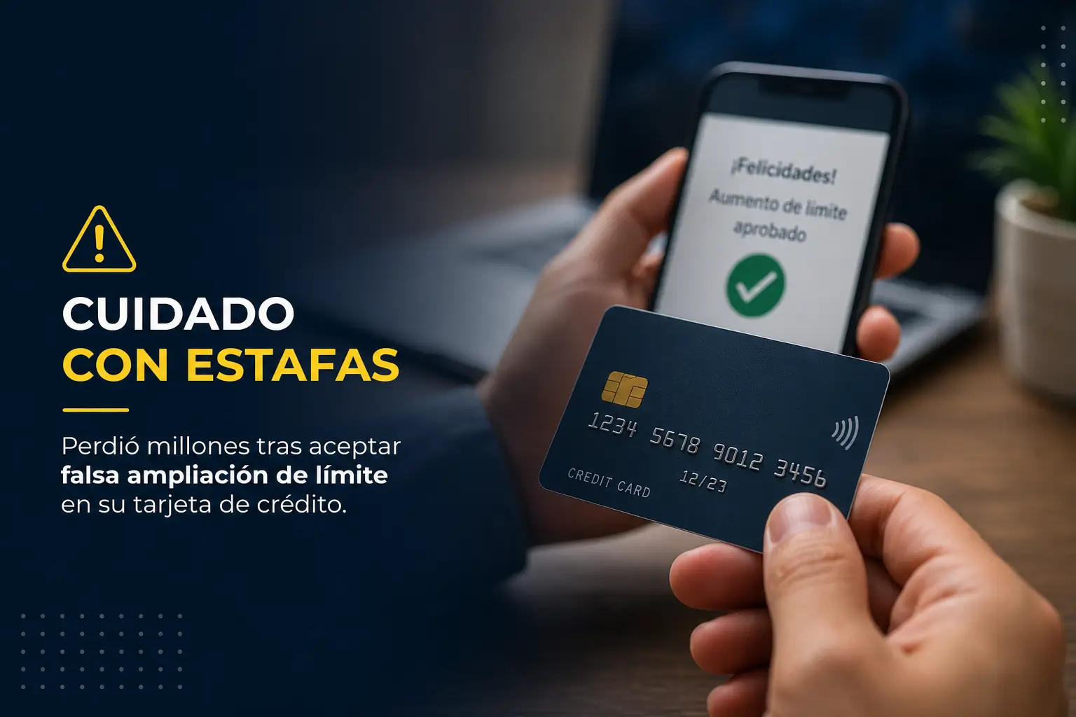 Aumento de limite aprovado, cuidado com estafas financeiras