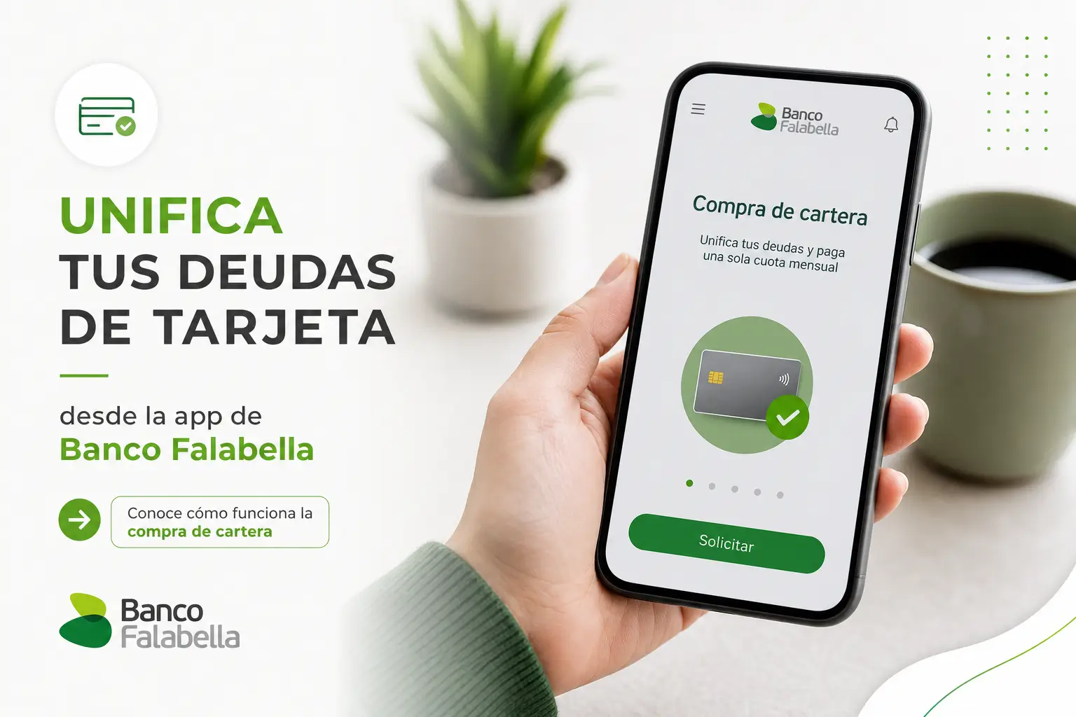 App do Banco Falabella unifica dívidas no celular, 2026